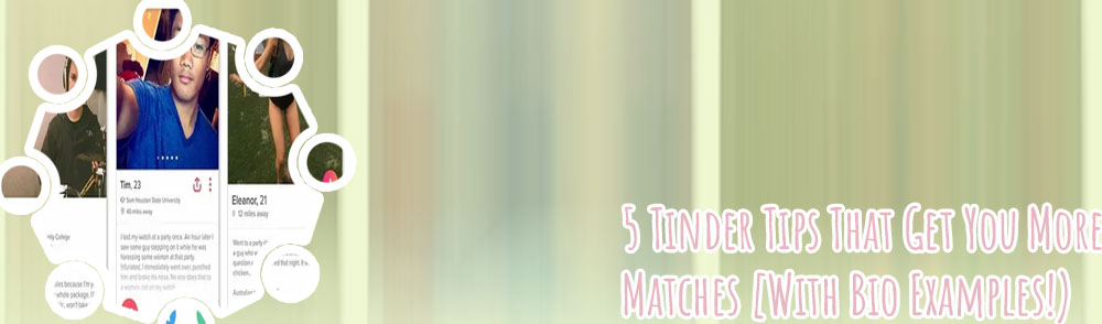 Tinder tips for guys